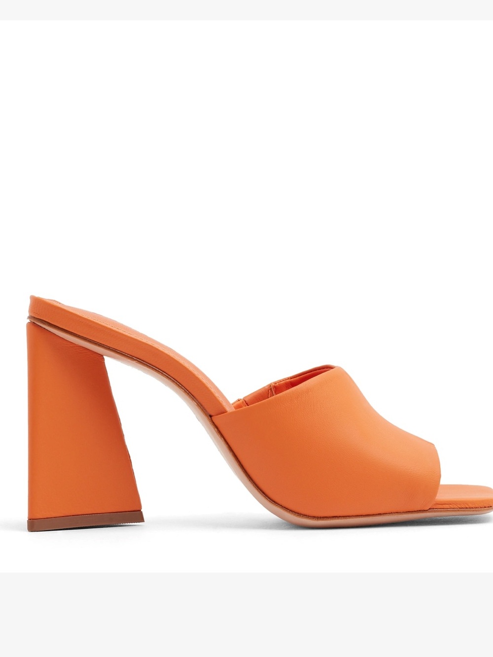 SCHUTZ Orange Open-Toe Block Heel Mule
